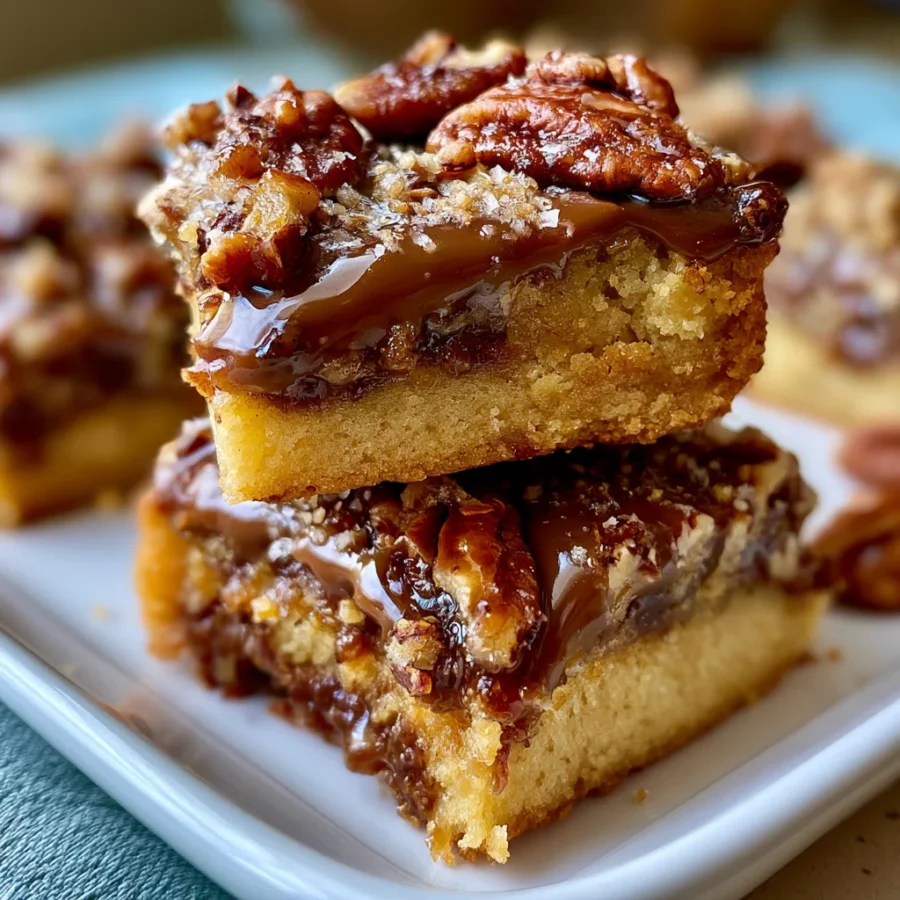 Brown Butter Pecan Praline Blondies