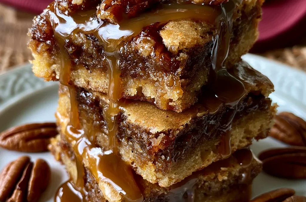 Brown Butter Pecan Praline Blondies