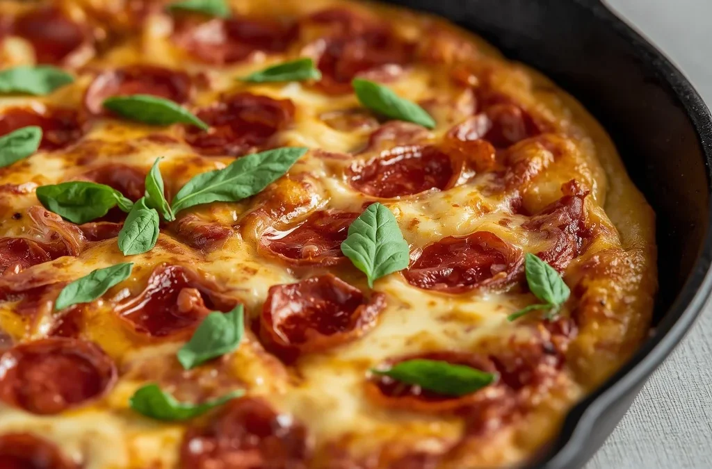Cast Iron Skillet Deep Dish Pizza