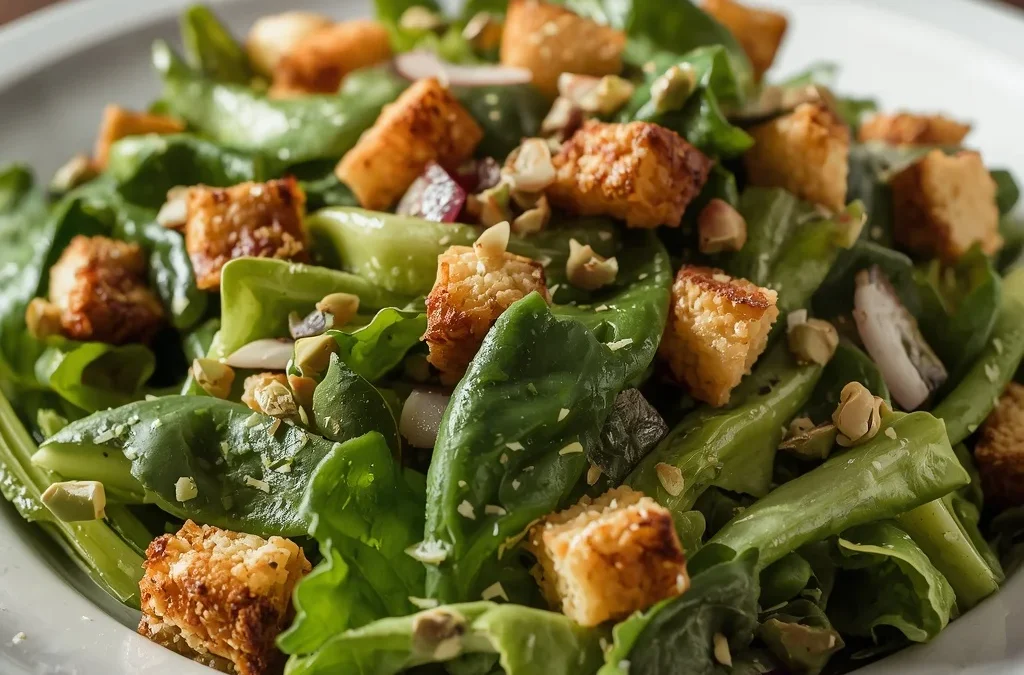 Copycat Olive Garden House Salad with Halal Croutons