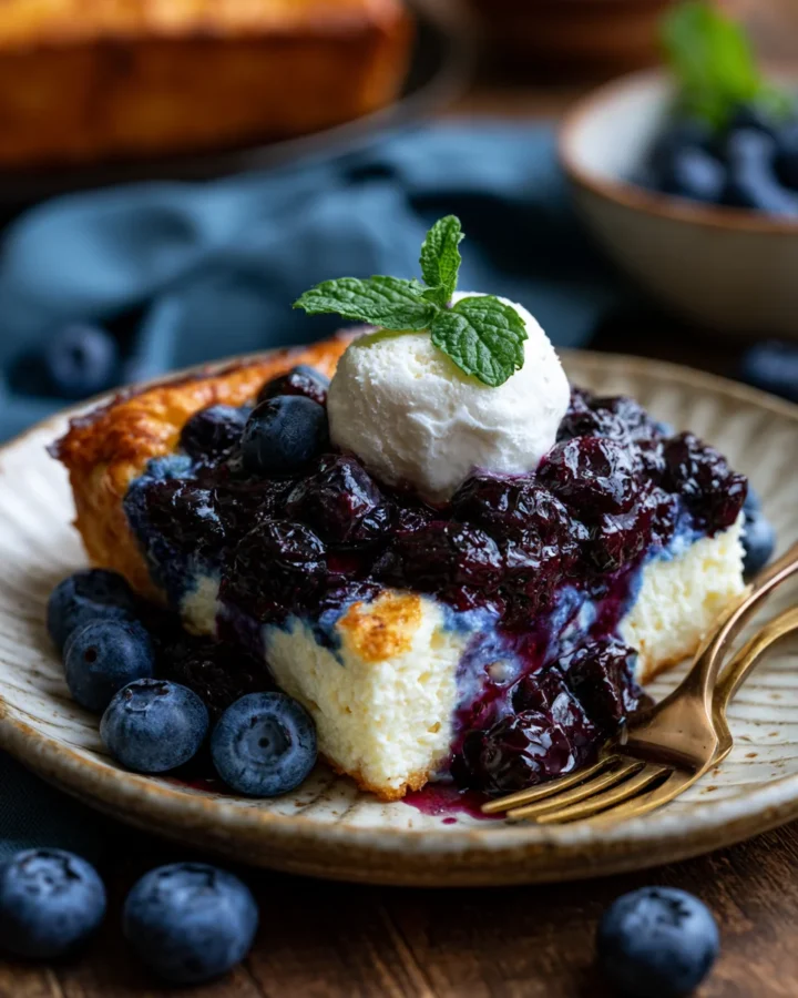 Cottage Cheese Blueberry Breakfast Bake