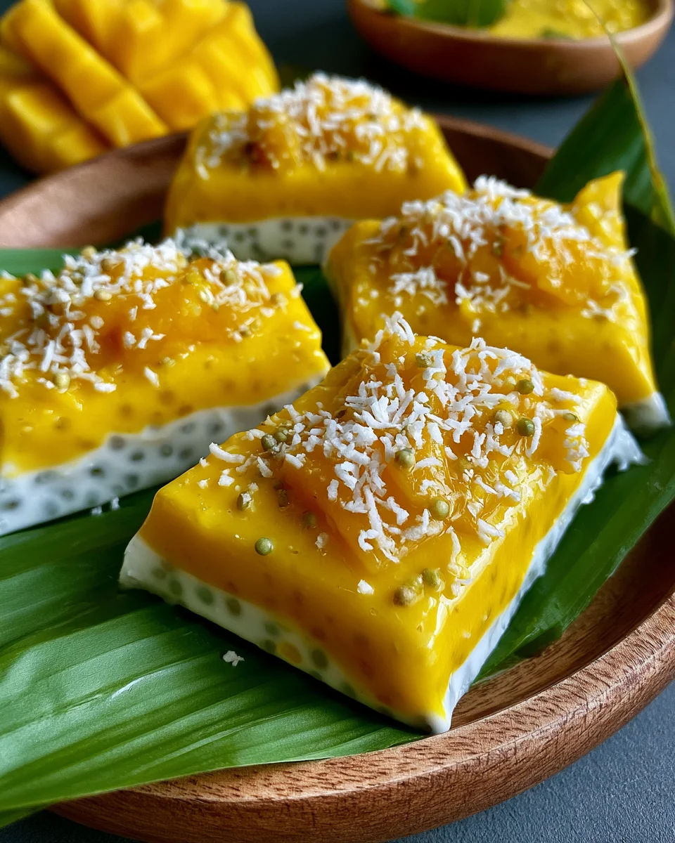 Creamy Mango Sago Coconut Dessert Pouches