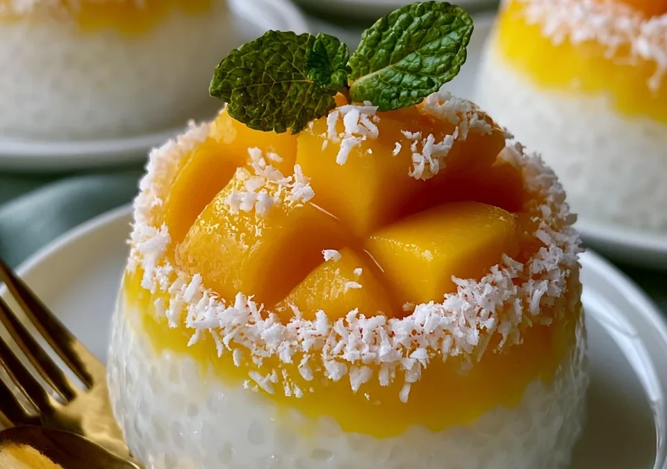 Creamy Mango Sago Coconut Dessert Pouches