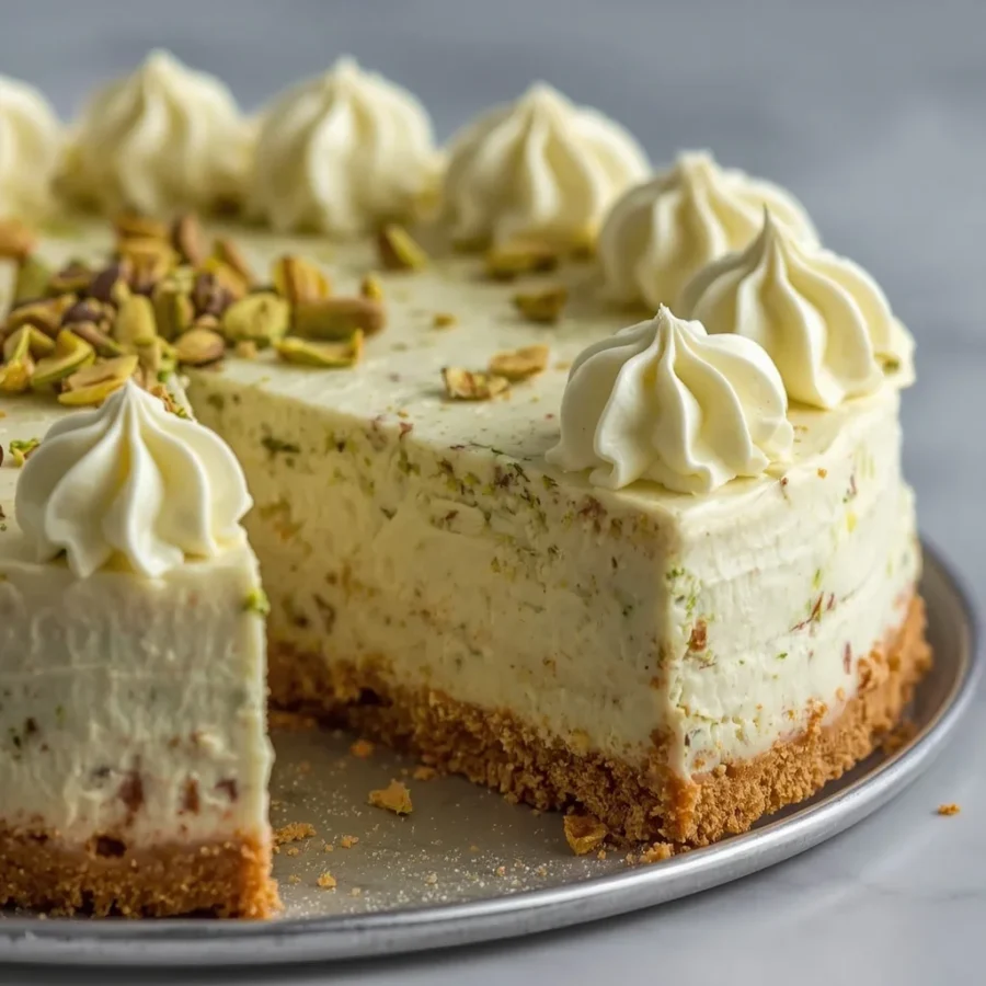 Creamy Pistachio Dream No-Bake Cheesecake