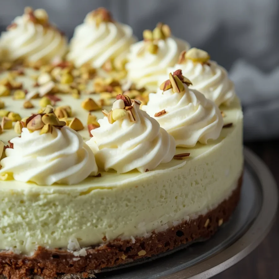 Creamy Pistachio Dream No-Bake Cheesecake
