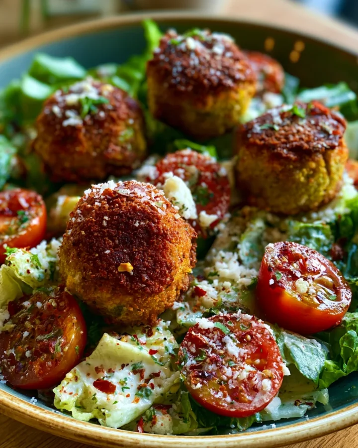 Crispy Falafel Caesar Salad