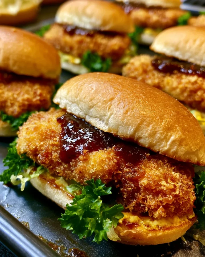 Crunchy Baked Chicken Katsu Sandwiches