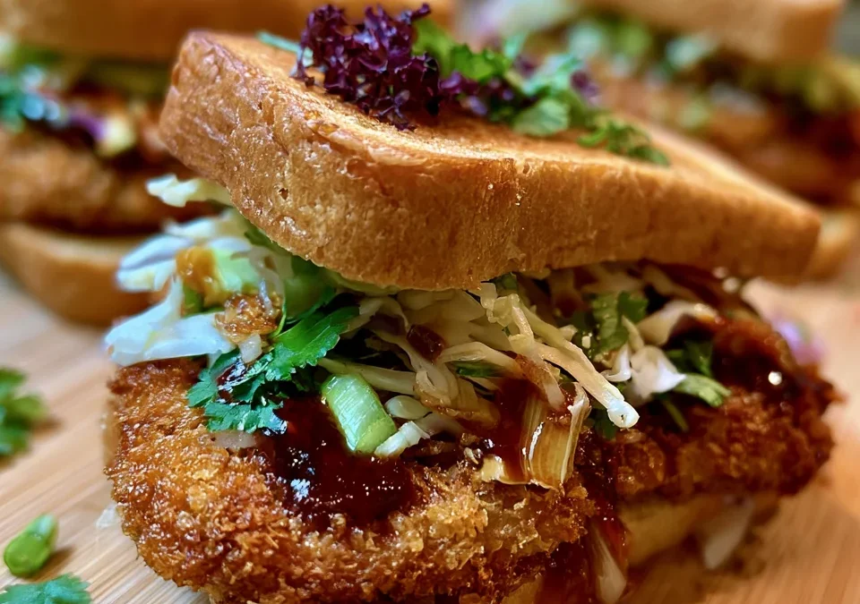 Crunchy Baked Chicken Katsu Sandwiches