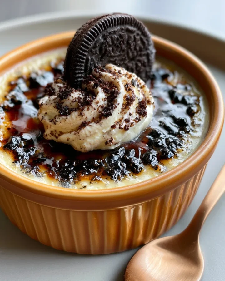 Crushed Oreo Creme Brûlée (No Blowtorch)