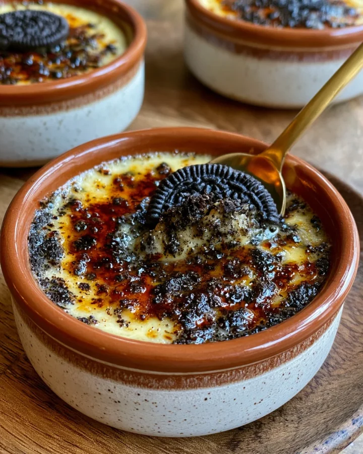 Crushed Oreo Creme Brûlée (No Blowtorch)