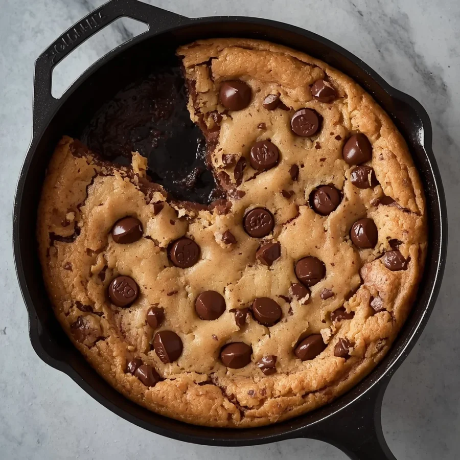 Deep Dish Skillet Chocolate Chip Cookie