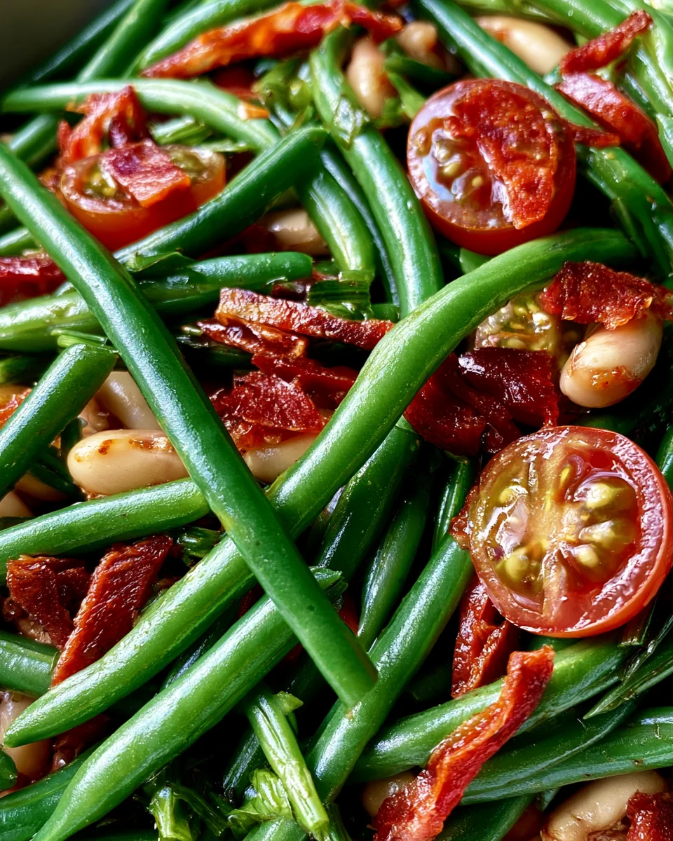 Dense Bean Salad with Crispy Halal Pepperoni
