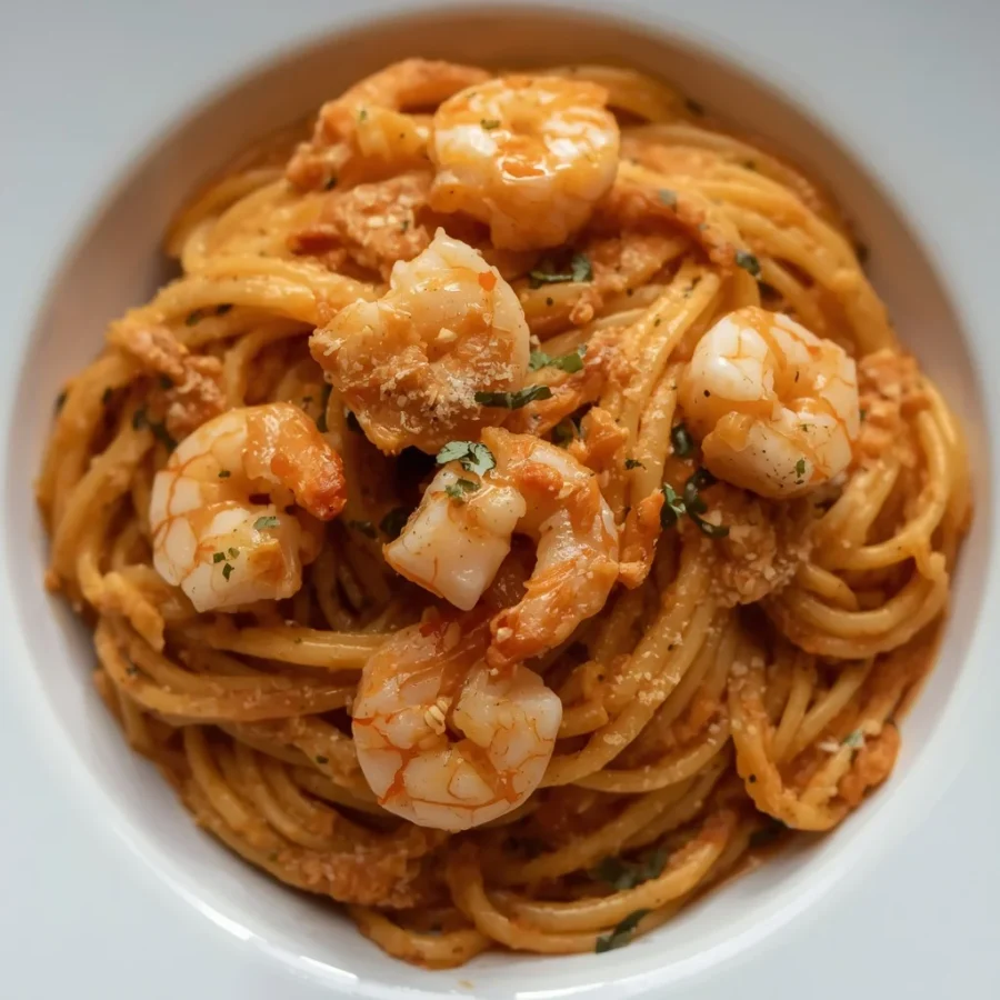 Easy Creamy Tuscan Shrimp Pasta