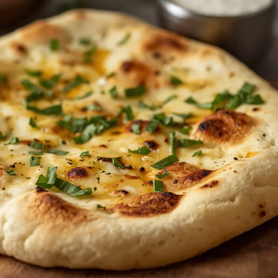 Easy Garlic Butter Stuffed Naan Bread