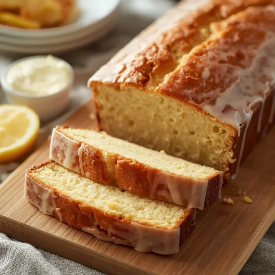 Easy One-Bowl Iced Lemon Poppyseed Loaf
