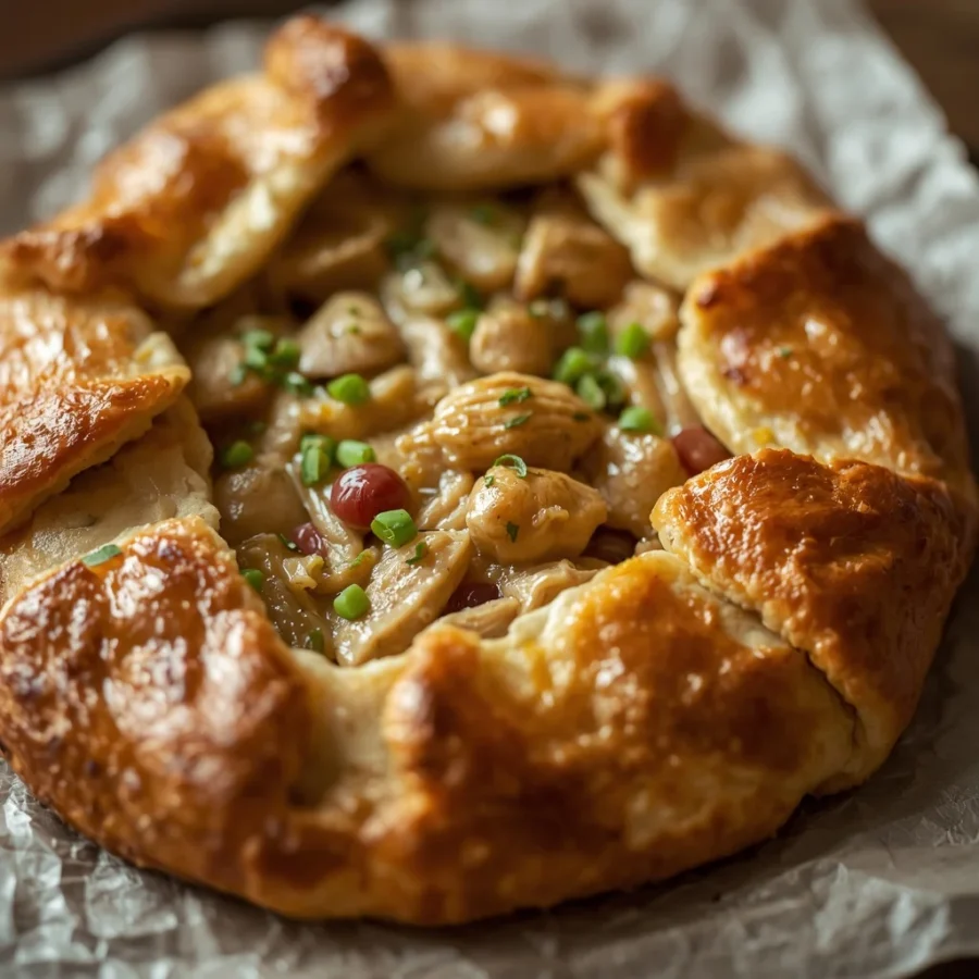 Flaky Halal Chicken Pot Pie Galette