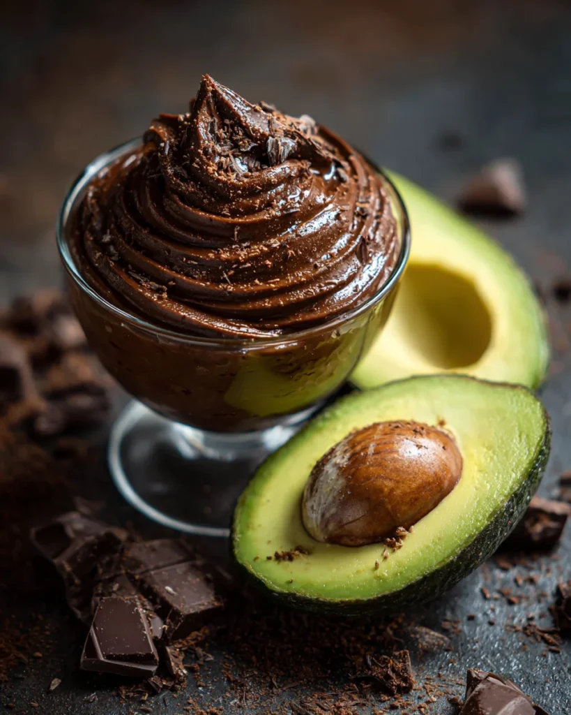 Fudgy Avocado Chocolate Mousse Vegan