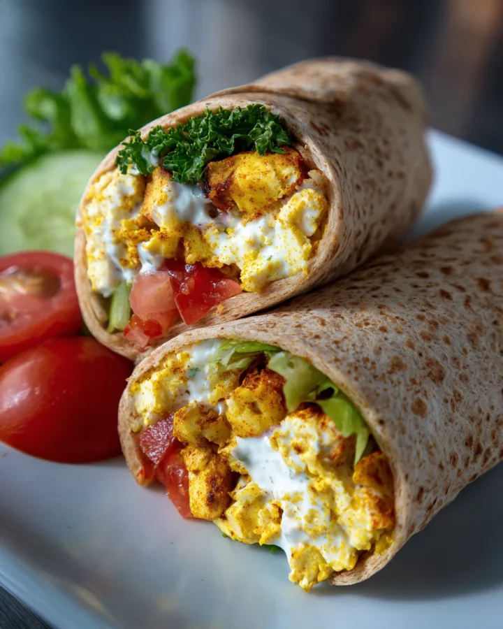 High-Protein Buffalo Chickpea Wraps