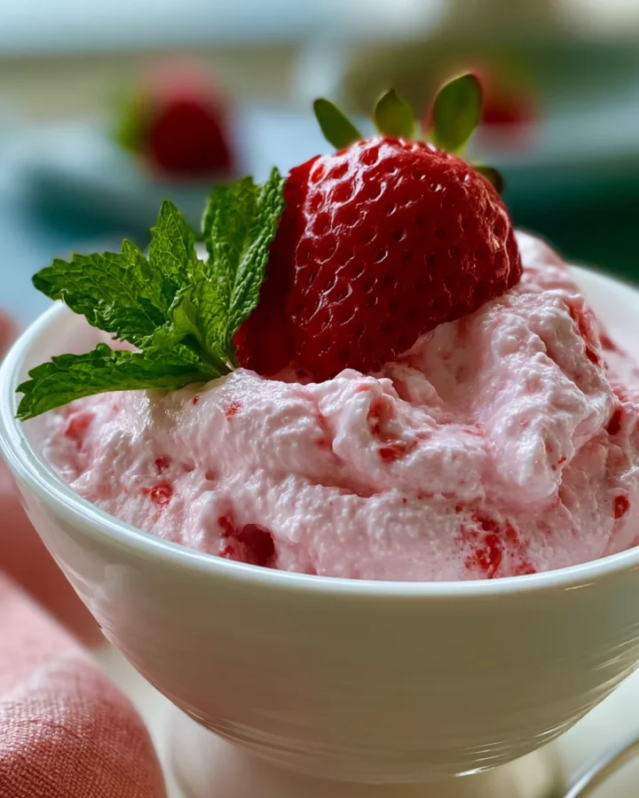 High-Protein Greek Yogurt Strawberry Mousse