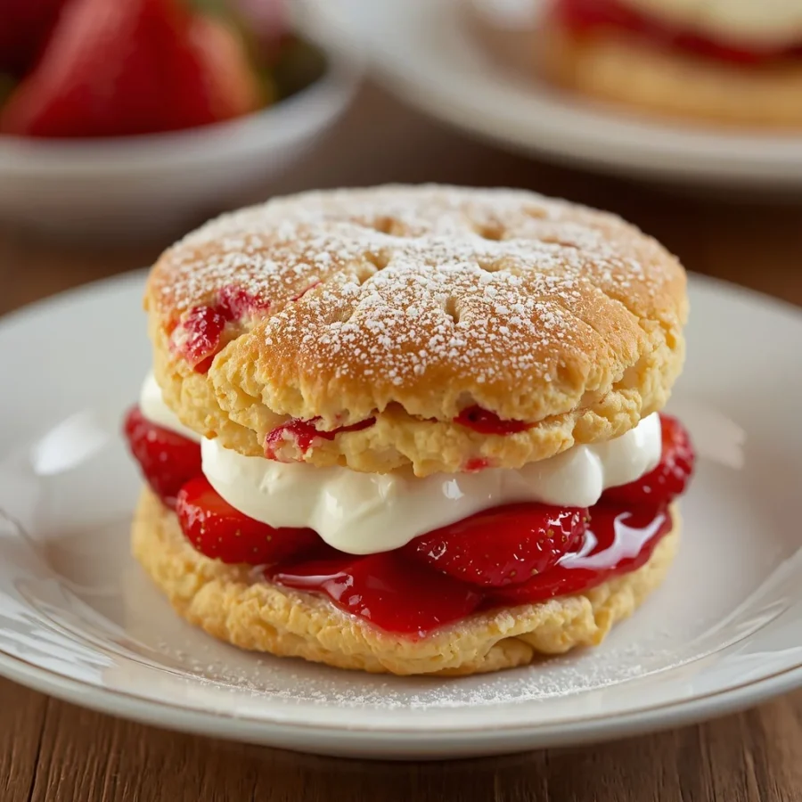 Homemade American Strawberry Shortcake Biscuits