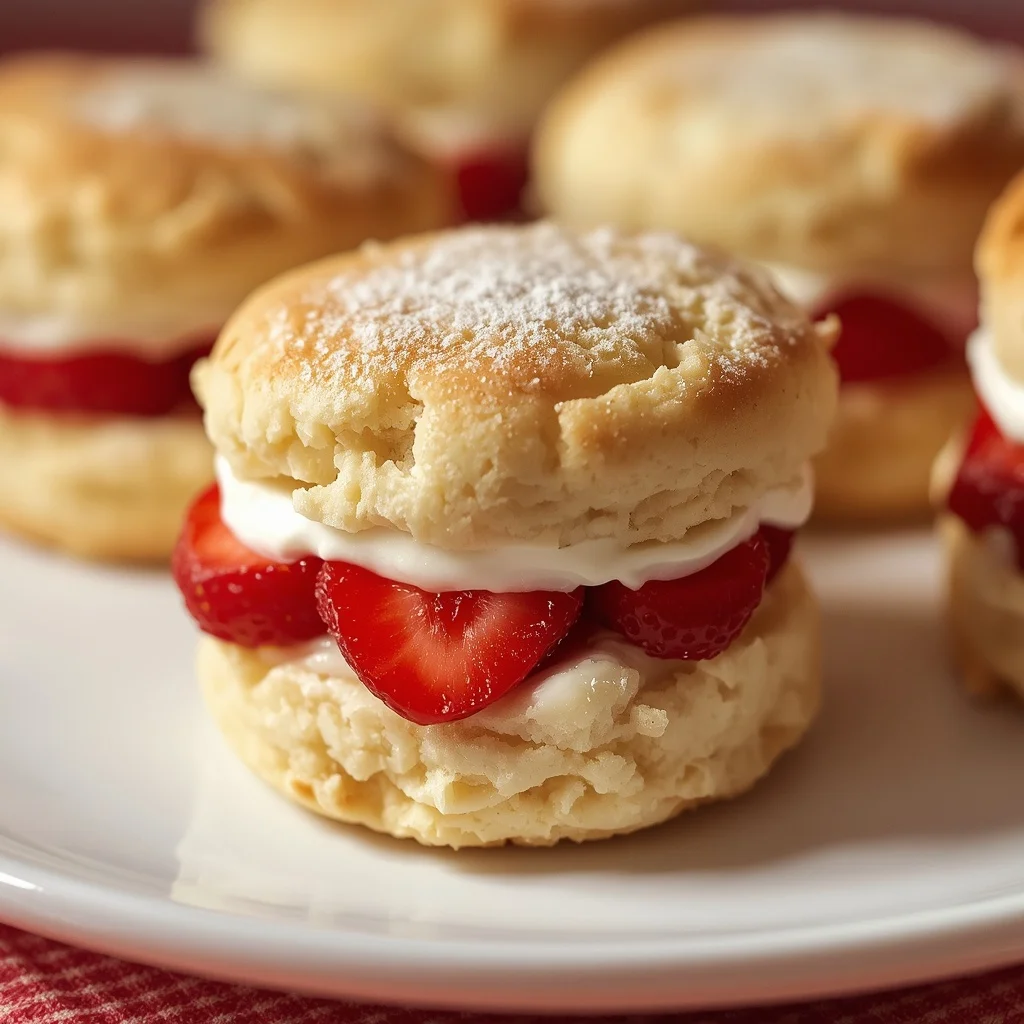 Homemade American Strawberry Shortcake Biscuits