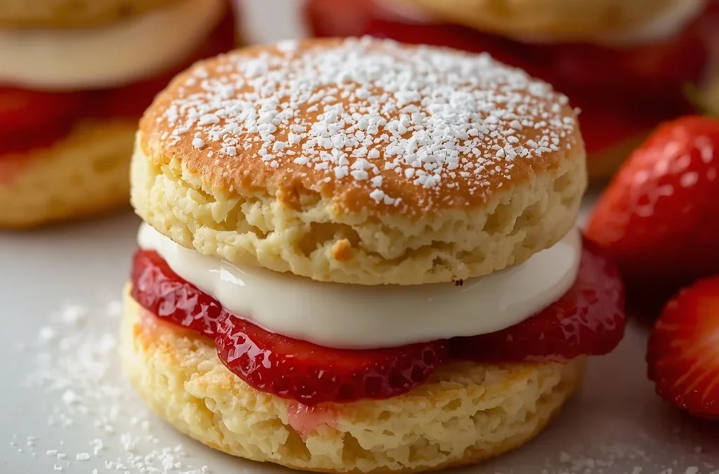 Homemade American Strawberry Shortcake Biscuits