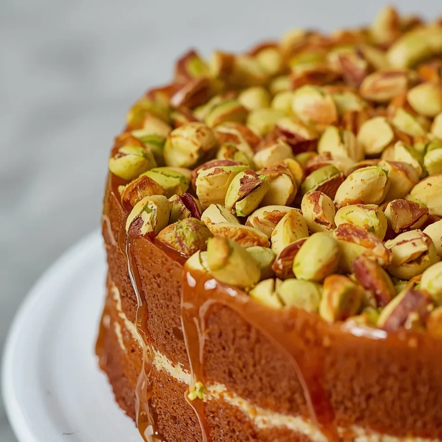 Honey Pistachio Milk Cake