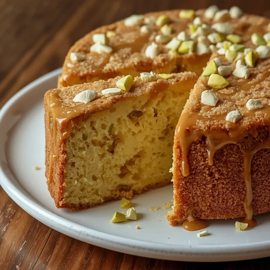 Honey Pistachio Milk Cake