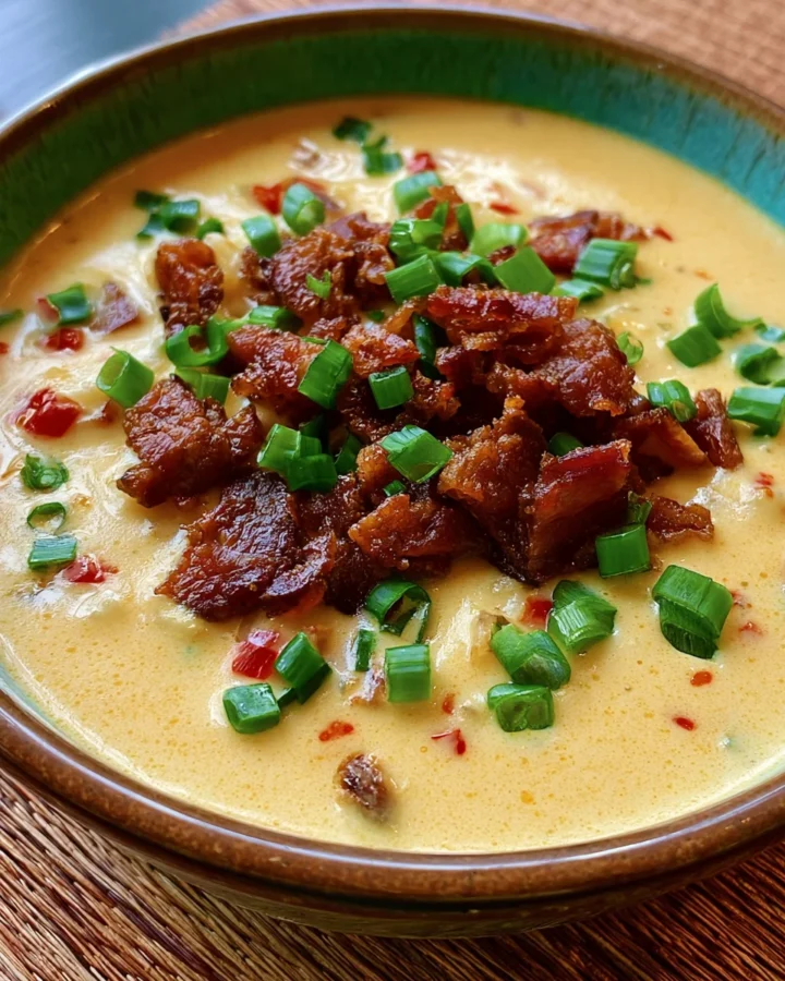 Loaded Baked Potato Soup with Crispy Beef Bacon