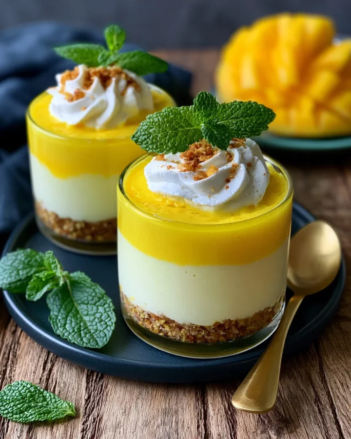 Mango Lassi No-Bake Cheesecake Cups