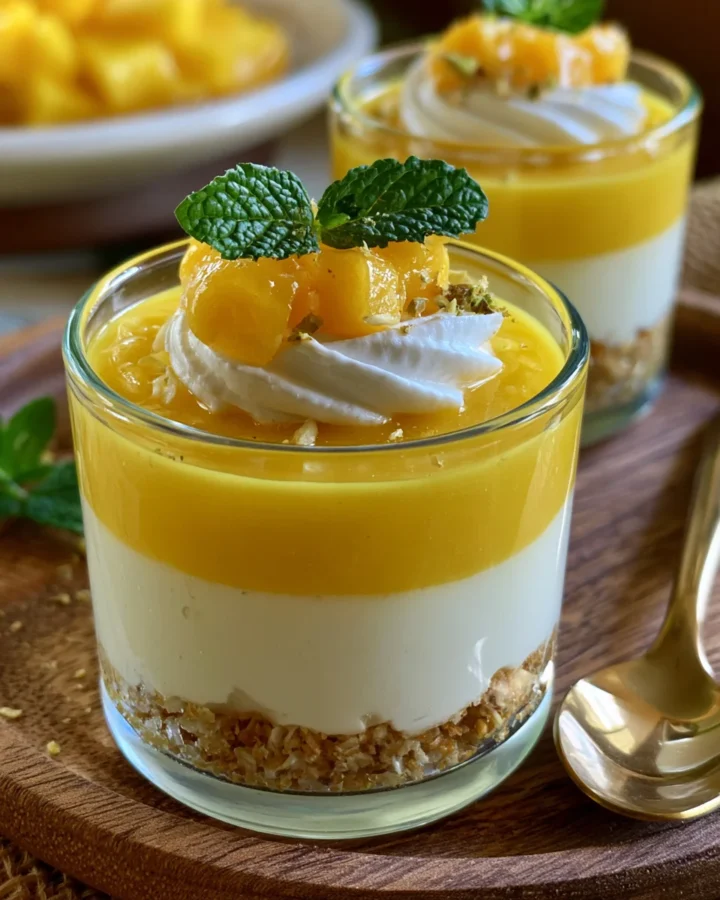 Mango Lassi No-Bake Cheesecake Cups