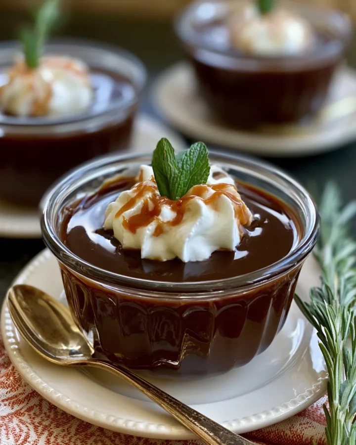 Miso Caramel Chocolate Pudding Cups