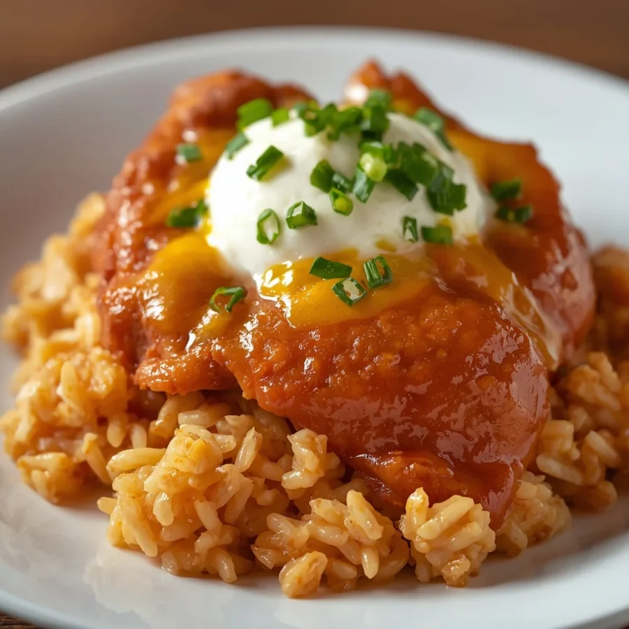 Nashville Hot Chicken Rice Bake