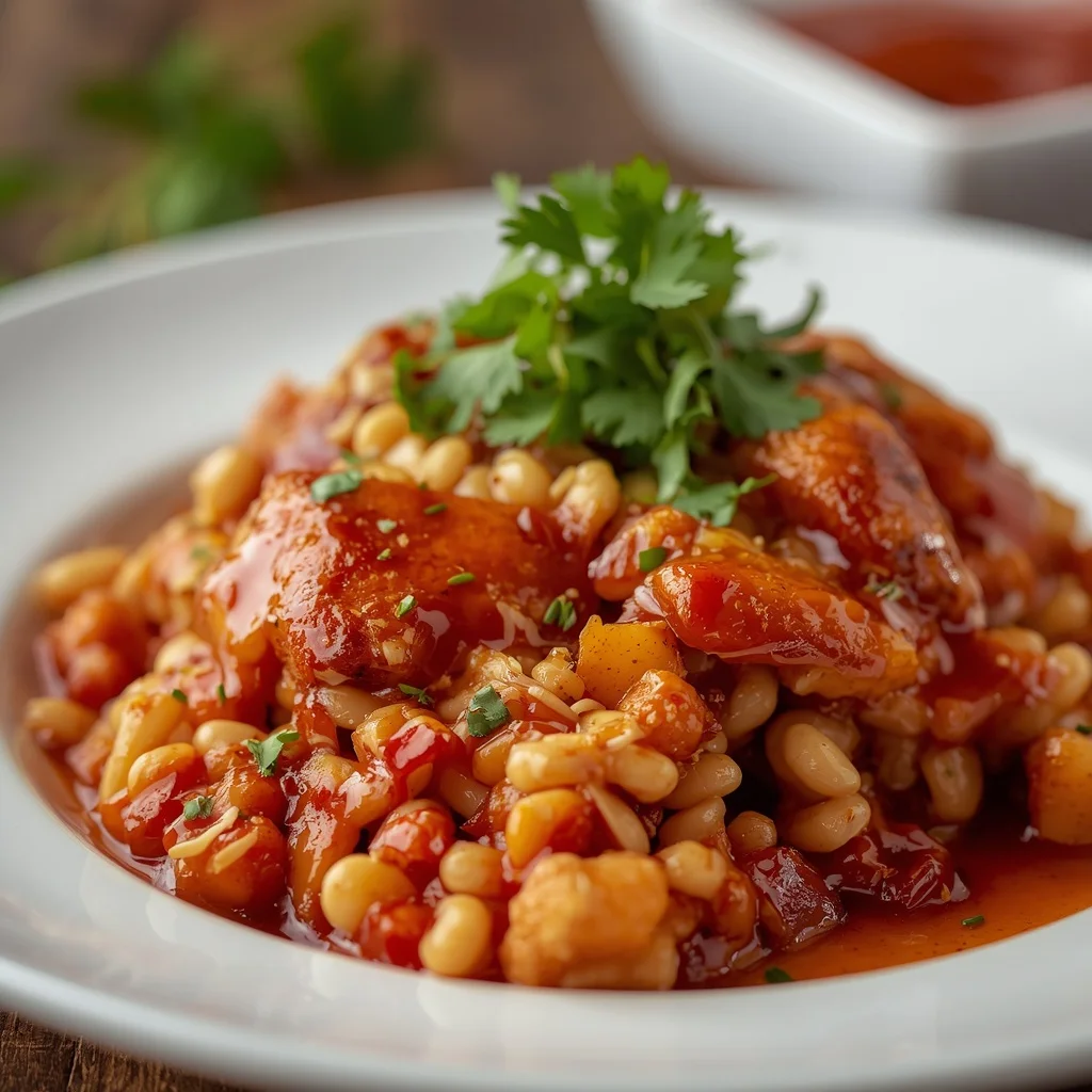 Nashville Hot Chicken Rice Bake