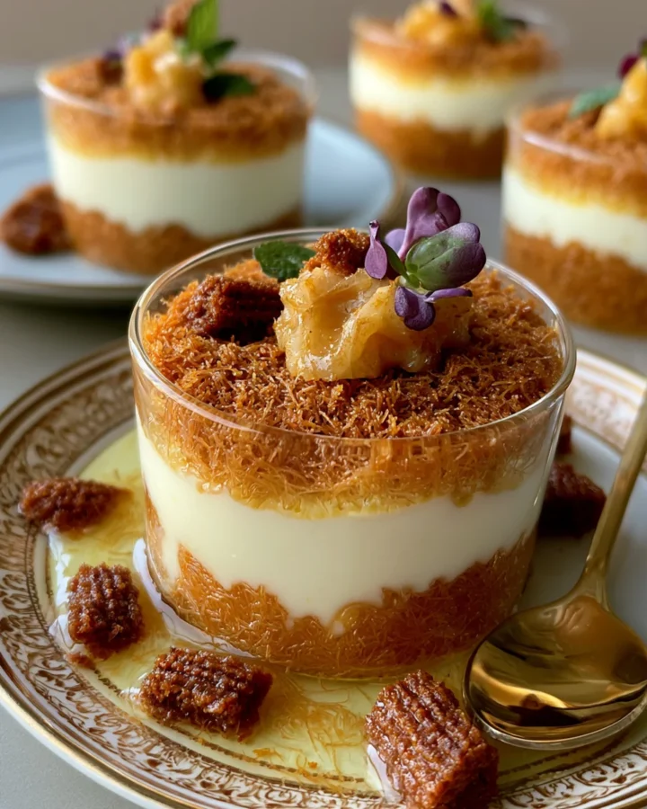 No-Bake Biscoff Knafeh Cups