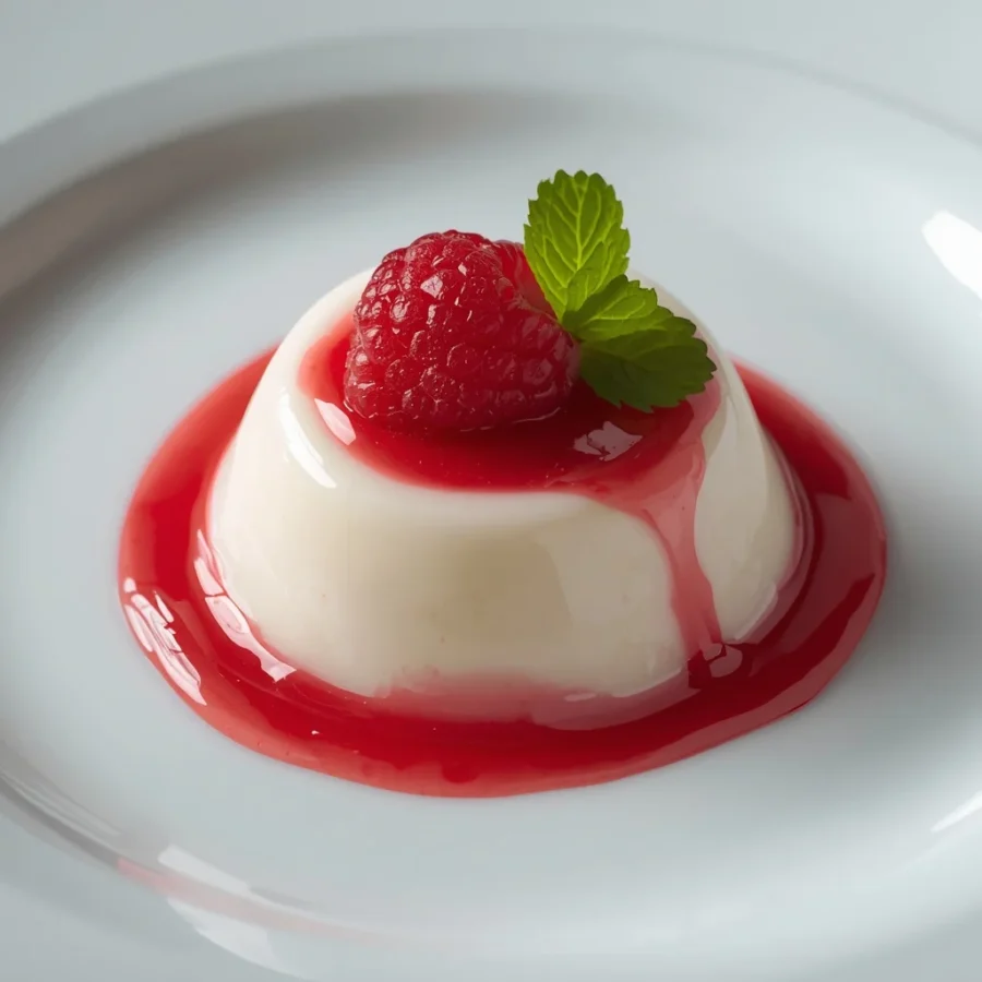 No-Gelatin Raspberry Panna Cotta with Agar-Agar