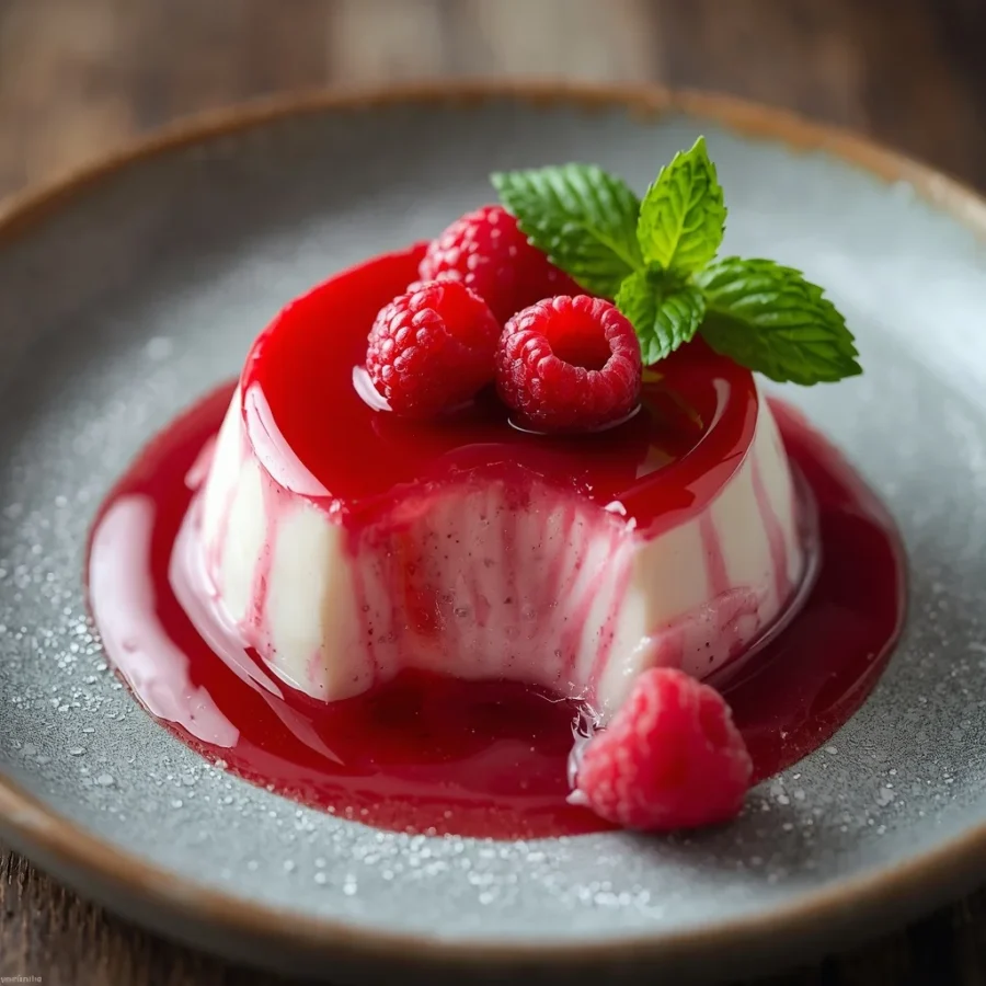 No-Gelatin Raspberry Panna Cotta with Agar-Agar