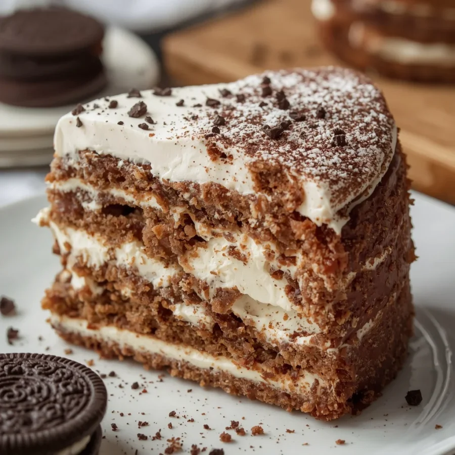 Oreo Cinnamon Roll Icebox Cake