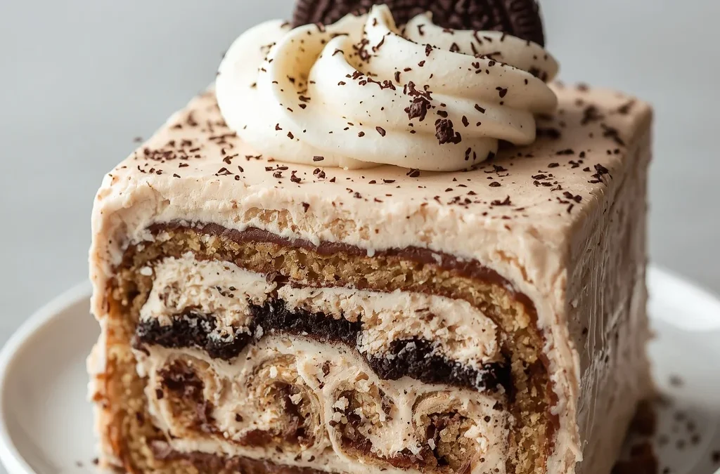 Oreo Cinnamon Roll Icebox Cake