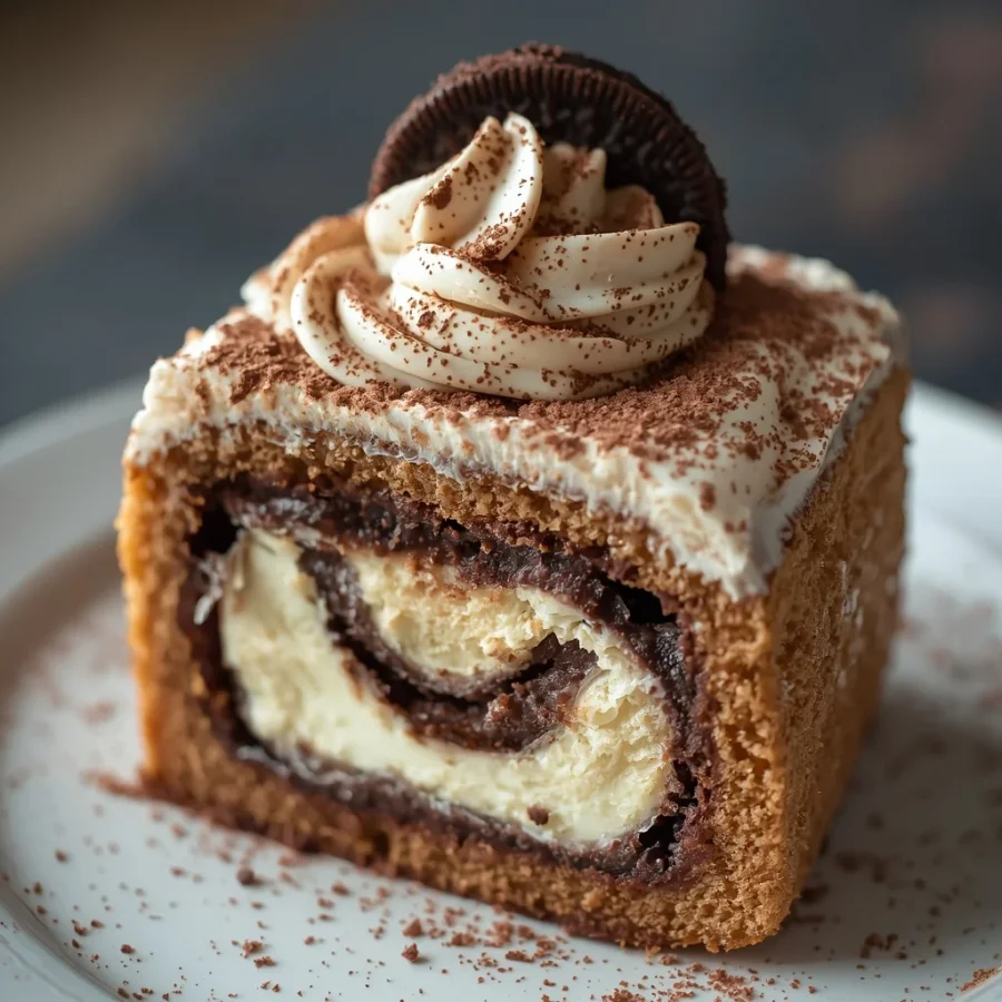 Oreo Cinnamon Roll Icebox Cake