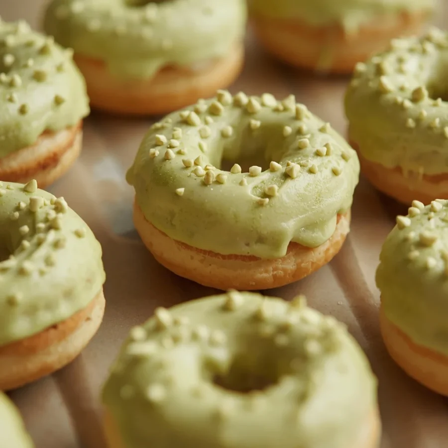 Pistachio Cream Filled Donuts