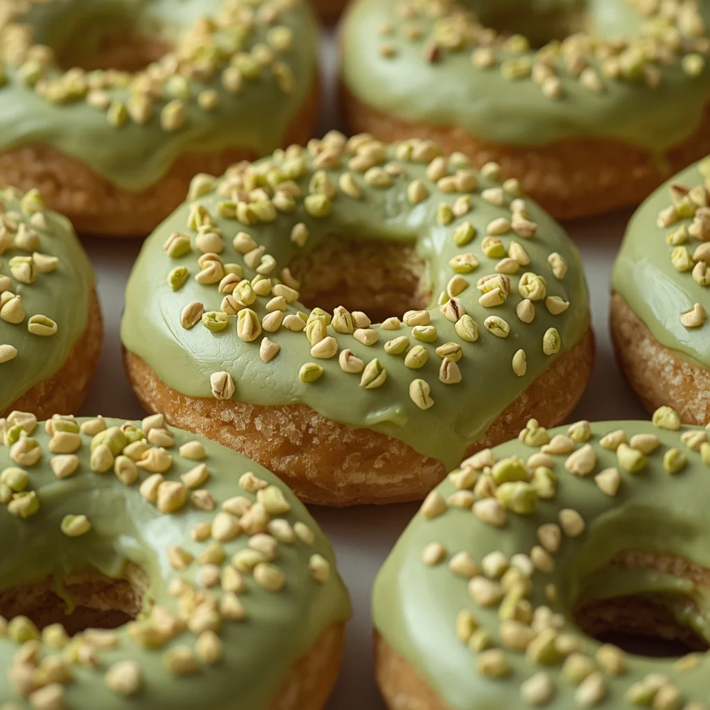 Pistachio Cream Filled Donuts