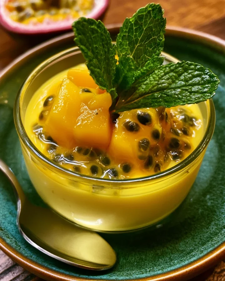 Refreshing Mango Passionfruit Panna Cotta