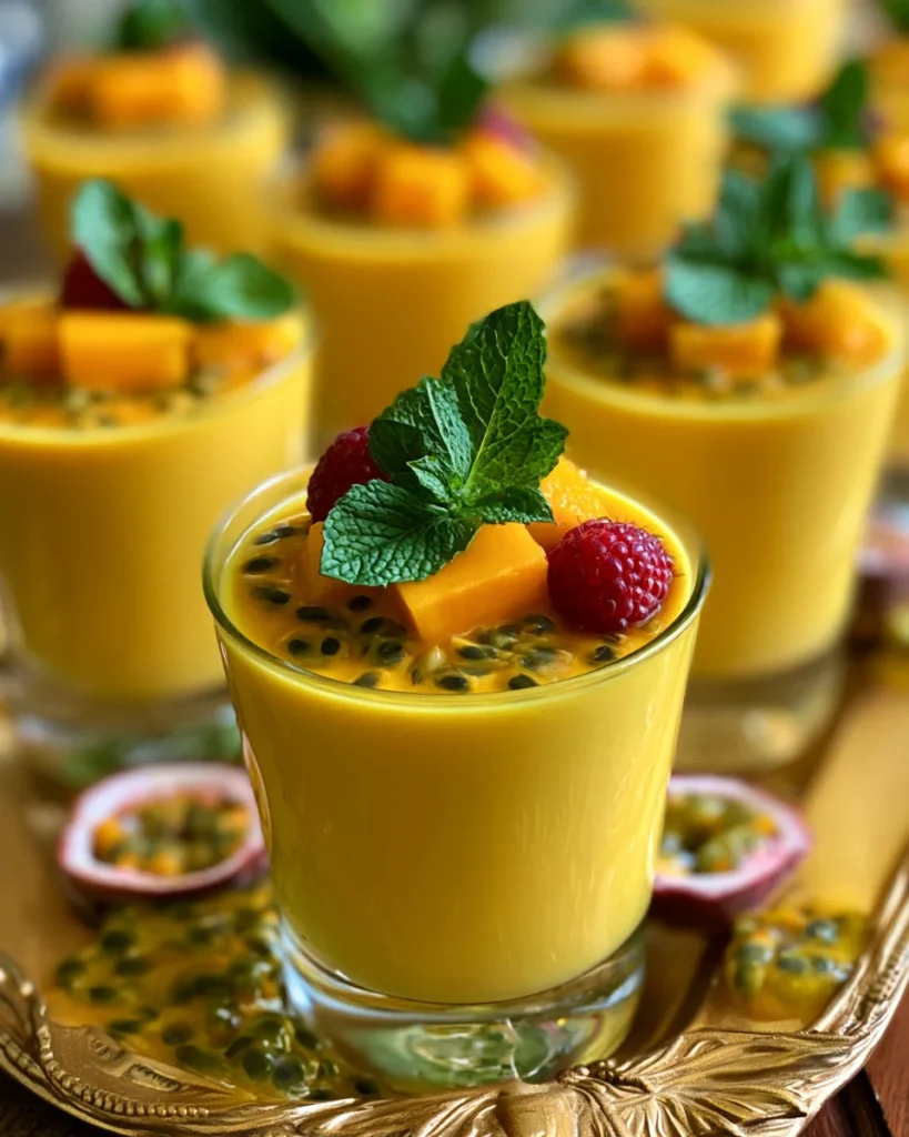Refreshing Mango Passionfruit Panna Cotta