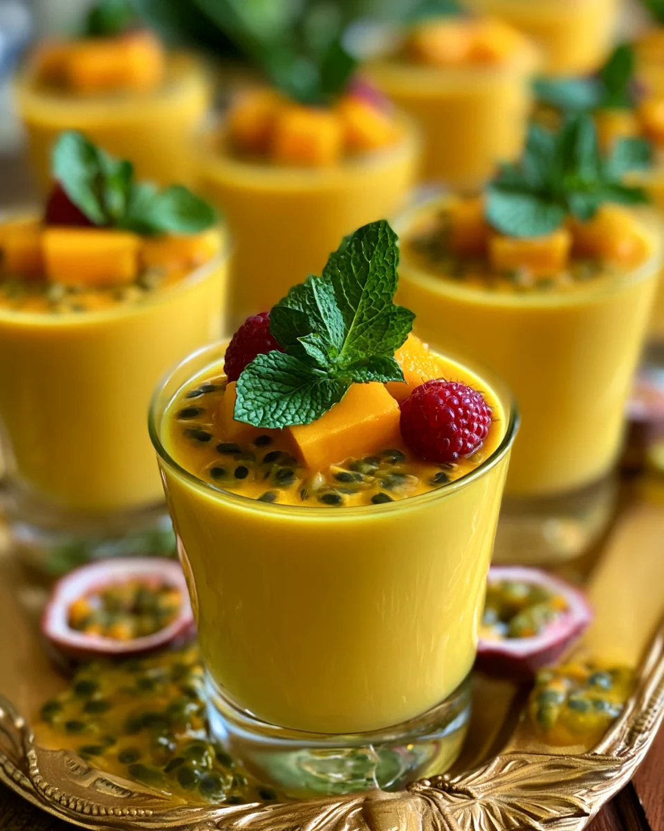 Refreshing Mango Passionfruit Panna Cotta