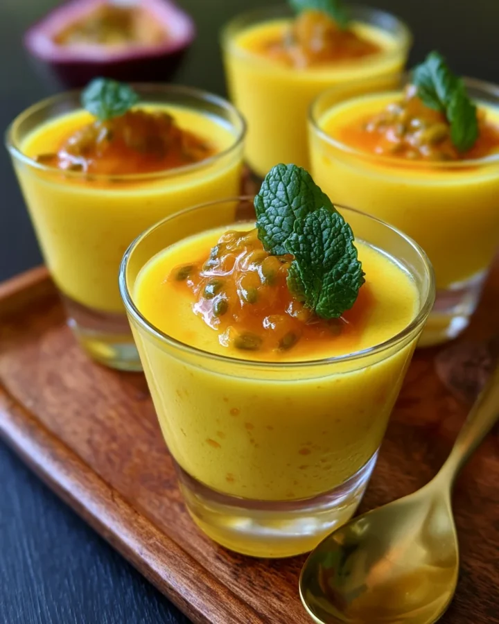 Refreshing Mango Passionfruit Panna Cotta