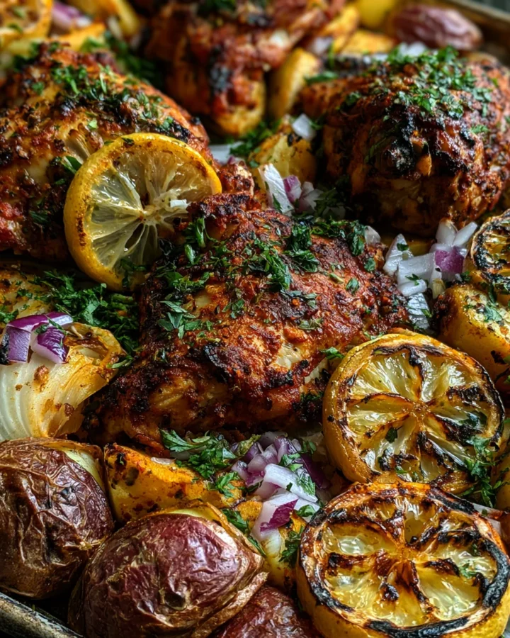 Sheet Pan Chicken Shawarma Dinner