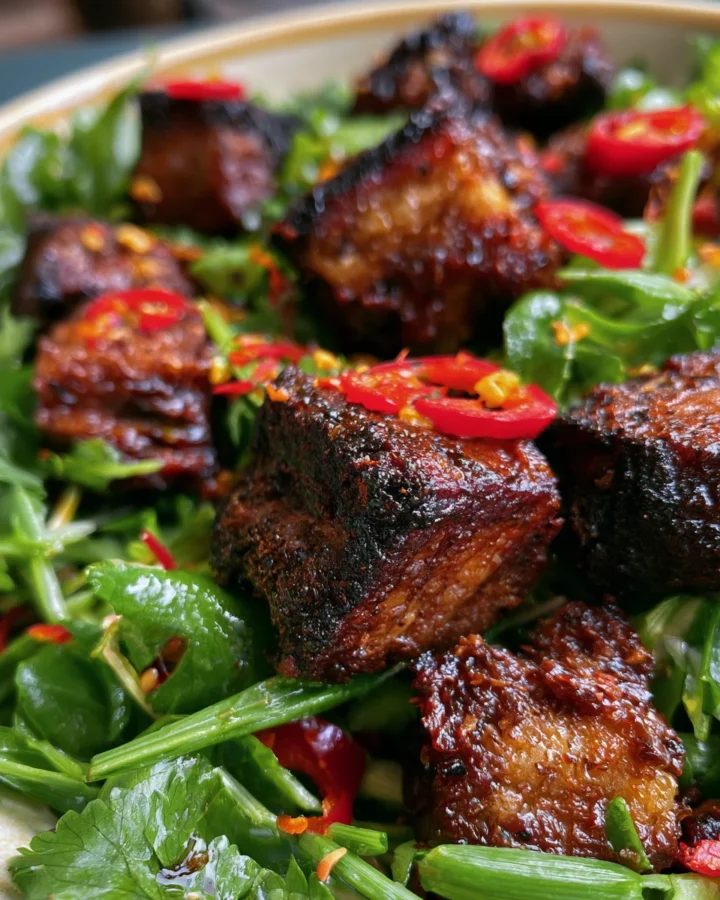 Smoky Halal Brisket Burnt Ends Salad