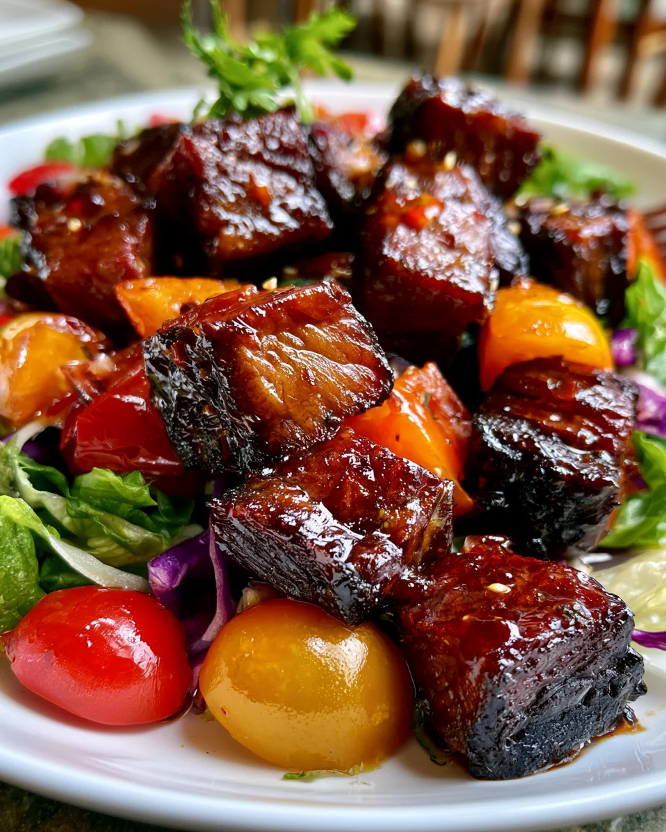 Smoky Halal Brisket Burnt Ends Salad