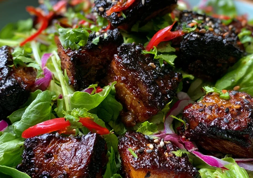 Smoky Halal Brisket Burnt Ends Salad